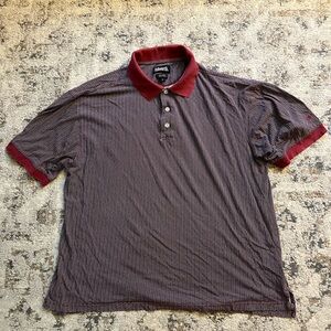 Ashworth Men's 3 Button Polo Shirt in Burgundy Red XL